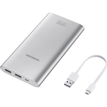 Power Bank 10000 mAh Batería Externa Smartphone Tablet Cargador Portátil  Blanco - Yonis