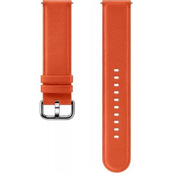 Correa De Piel Band 20 Mm Para Reloj Smartwatch Samsung Galaxy Watch Active 2 Color Naranja Modelo Et-slr82mo