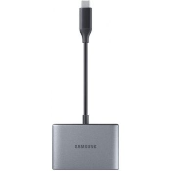 Adaptador Multipuerto Samsung Modelo Ee-p3200bj Gris Conexiones Usb-a, Hdmi, Usb-c