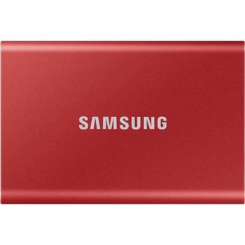 Ssd Externo T7 Usb Tipo C Color Rojo 2 Tb Samsung