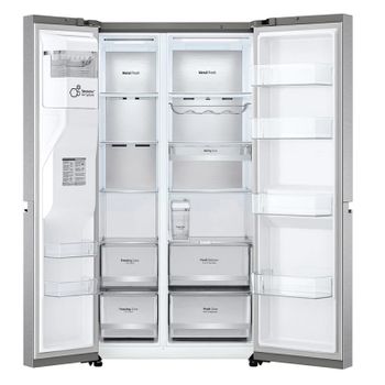 UNIVERSALBLUE Frigorífico Americano Frenchdoor Inox, Nevera Puerta  Francesa No Frost, Capacidad Total 536L, 2 Puertas + Congelador, Sistema  Silencioso