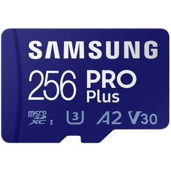 Tarjeta De Memoria Samsung Pro Plus 2021 256gb Microsd Xc/ Clase 10/ 160mbs