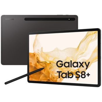 Samsung Galaxy Tab S8+ Sm-x800 128 Gb 31,5 Cm (12.4") Qualcomm Snapdragon 8 Gb Wi-fi 6 (802.11ax) Android 12 Grafito