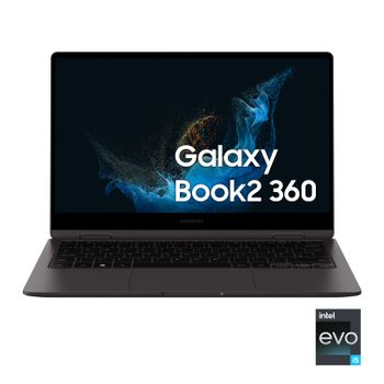 Samsung Galaxy Book2 360 Np730qed Híbrido (2-en-1) 33,8 Cm (13.3') Pantalla Táctil Full Hd Intel® Core™ I5 I5-1235u 8 Gb Lpddr4x-sdram 512 Gb Ssd Wi-fi 6e (802.11ax) Windows 11 Home Grafito