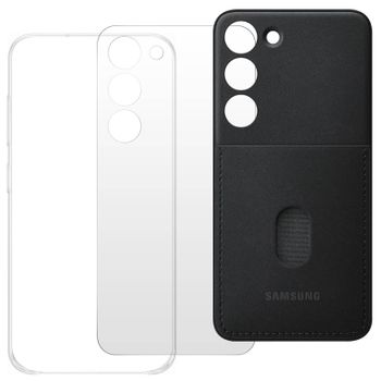 Carcasa Para Galaxy S23 Trasero Intercambiable Tarjetero Original Samsung Negro