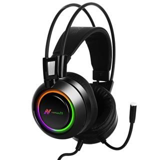 Auriculares Externos Abkoncore B780 Gaming Alámbricos Con Micrófono Virtual 7.1 Rgb