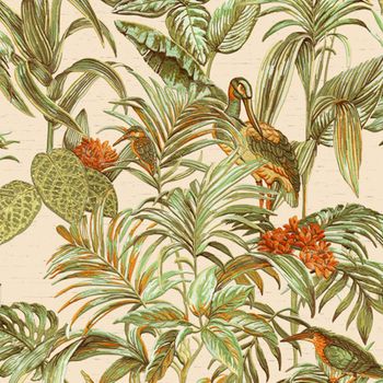 Papel De Pared Bird-of-paradise Verde Dutch Wallcoverings