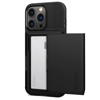 Funda Híbrida Ultra Fina Spigen Slim Armor Negro Para El Iphone 13 Pro Max