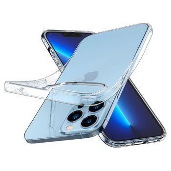 Funda Iphone 13 Pro Silicona Delgada Spigen Liquid Cristal Transparente