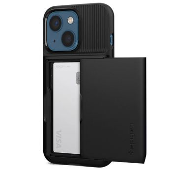 Funda Híbrida Ultra Fina Spigen Slim Armor Negro Para El Iphone 13 Pro