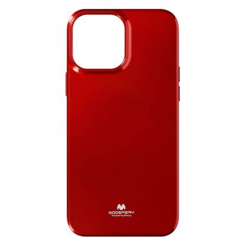 Funda Iphone 13 Silicona Brillante Mercury Rojo Metalizado