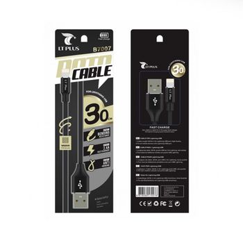 Cable Datos Lt Plus Iphone Lightning 30cm Negro