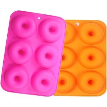 Juego De 2 Moldes De Silicona Para Donas, Antiadherentes