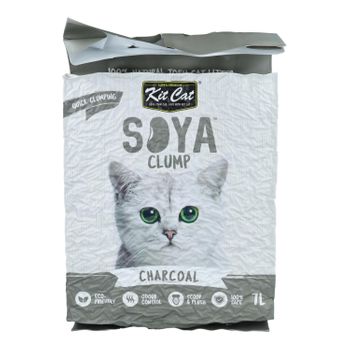 Kit Cat Arena Eco Soyaclump - Charcoal 7l Arena Para Gatos