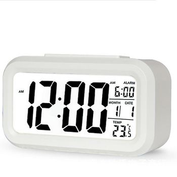 Reloj Despertador Digital, Ceramarble Furni, Reloj Despertador Led Con Temperatura, Función De Repetición, Conversión 12/24h, Calendario