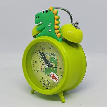 Reloj Despertador Con Campana De Dinosaurio 3d De Dibujos Animados, Ceramarble Furni, Reloj Despertador Silencioso Para Estudiantes Con Linterna