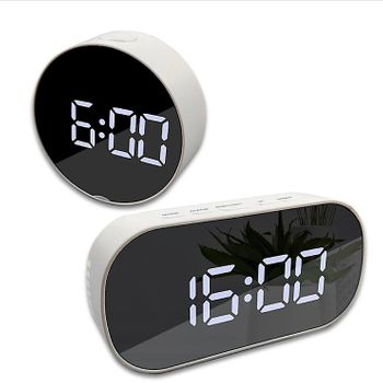 Reloj Despertador Para Dormitorio, Ceramarble Furni, 2 Alarmas Fuertes Con Gran Pantalla Led Y Volumen Ajustable