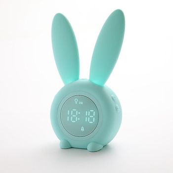 Reloj Despertador Infantil, Ceramarble Furni, Reloj Despertador En Forma De Conejo Con Inducción Y Luz Para Niños