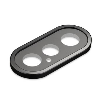 Protección De Lente De Cámara Trasera De Cristal Templado De Metal Para Iphone Xr - Negro