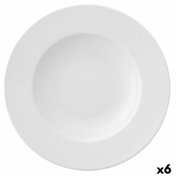 Plato Hondo Ariane Prime Cerámica Blanco (ø 26 Cm) (6 Unidades)