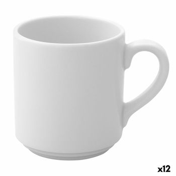 Taza Ariane Prime Café Cerámica Blanco (90 Ml) (12 Unidades)