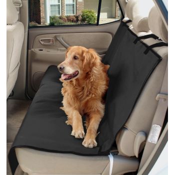 Cubre asientos de coche para perros, Universal, Antideslizante, Impermeable, Bolsillo lateral, Negro, Sammy