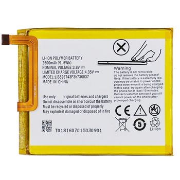Bateria Compatible Zte Blade V7 Lite / Small Fresh 4 / Small Fresh 5 - Li3825t43p3h736037 (2500mah) / Capacidad Original /