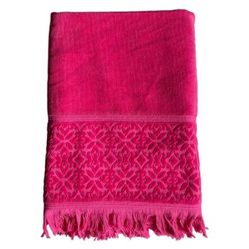 Toalla De Baño Romance Fucsia 90x170 460 G/m² Terciopelo Liso