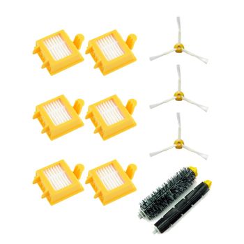 Pack Para Roomba Serie 700: 6 Filtros, 1 Pack De Cepillos Centrales Y 3 Cepillos Laterales