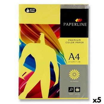 Papel Para Imprimir Fabrisa Paperline Premium A4 80 G/m² 500 Hojas Amarillo (5 Unidades)