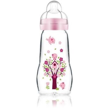 Mam Bib 1 Age Vidrio 260ml Rose