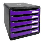 Exacompta Modulo 5 Cajones A4 Negro / Violeta Brillante3097220d