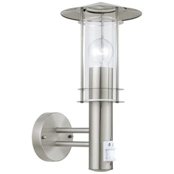 Lámpara De Pared Exterior Con Sensor Lisio 60 W Plateado 30185 Eglo