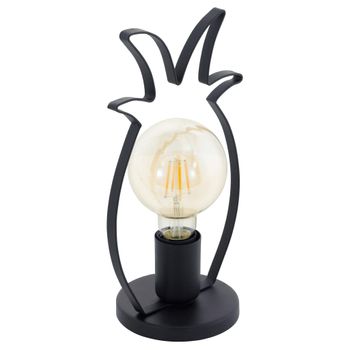 Lámpara De Mesa Coldfield Diseño De Piña Negro Eglo