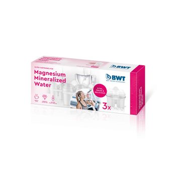 Bwt - Pack De 3 Filtros Para Jarra Filtradora De Agua Con Magnesio Para 3 Meses Duración.