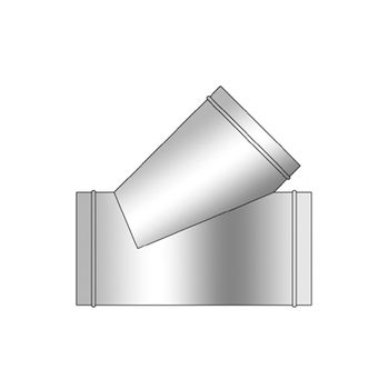 Te Simple 45º Chapa Galvanizada Conductos De Ventilación  Ø100  Ø100