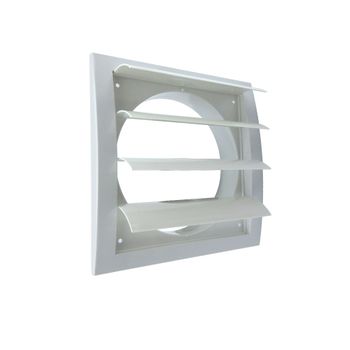 Rejilla De Plástico Blanca Serie Qs Blanco 150x150mm D100 Blanco 150x150mm D100