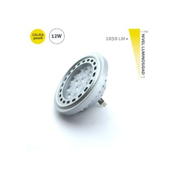 Lámpara De Leds Ar111 G53 Smd2835 12w 1050lm 50.000h Gris Cálida 3000k Gris Cálida 3000k