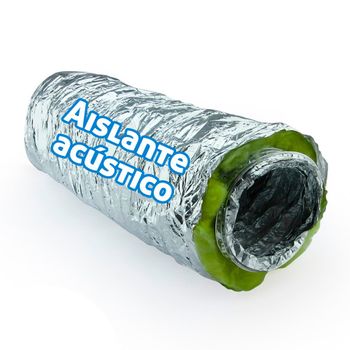 Tubo Flexible Aislado Acústico Para Aire Acondicionado Y Climatizacion Aluminio Ø152 Aluminio Ø152