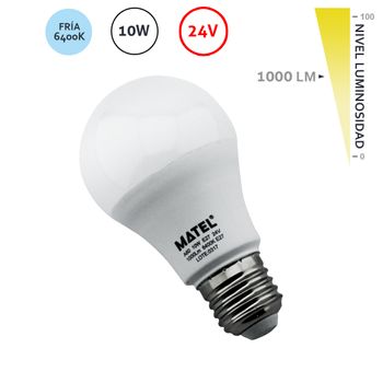 Bombilla Led Estándar 10w 24v E27 Fría