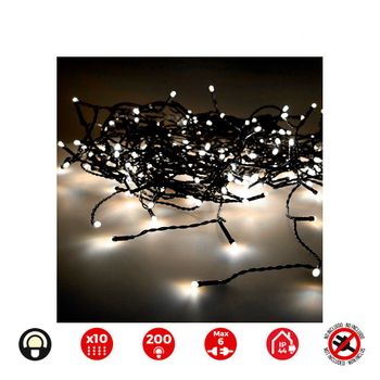 Cortina Led Easy Connect Blanco Cálido 2mts Alto