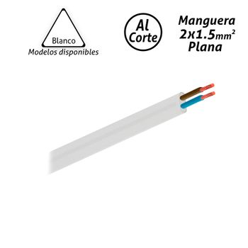 Manguera Eléctrica Plana Blanca 2x1,5mm2