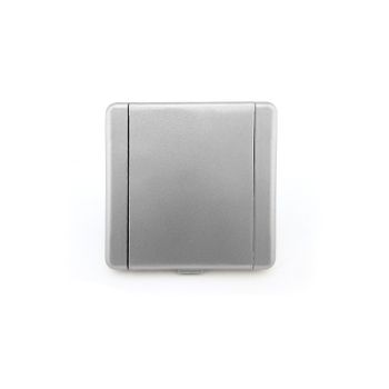 Toma Serie Europa Metal Aspiración Centralizada 90x90mm Plata  Plata