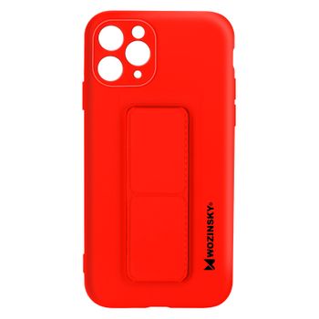 Funda Iphone 11 Pro Max Silicona Soporte Magnético Plegable Wozinsky Rojo