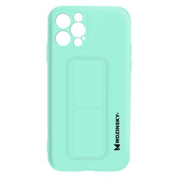 Funda Iphone 12 Pro Max Silicona Soporte Magnético Plegable Wozinsky Turquesa