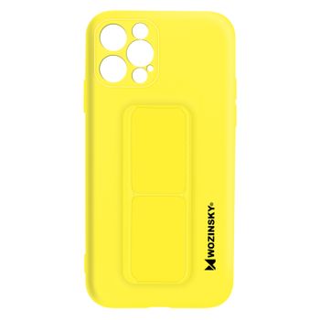 Funda Iphone 12 Pro Max Silicona Soporte Magnético Plegable Wozinsky Amarillo