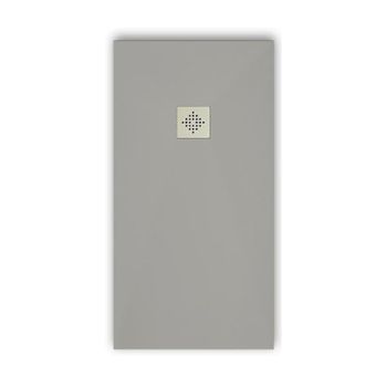 Plato De Ducha Pizarra Pure Gris  70x70 Cm Rejilla Acero Inox.