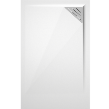 Plato De Ducha Resina Trinity Blanco  70x210 Cm Rejilla Derecha