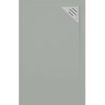 Plato De Ducha Resina Trinity Gris  70x80 Cm Rejilla Derecha