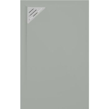 Plato De Ducha Resina Trinity Gris  70x110 Cm Rejilla Izquierda